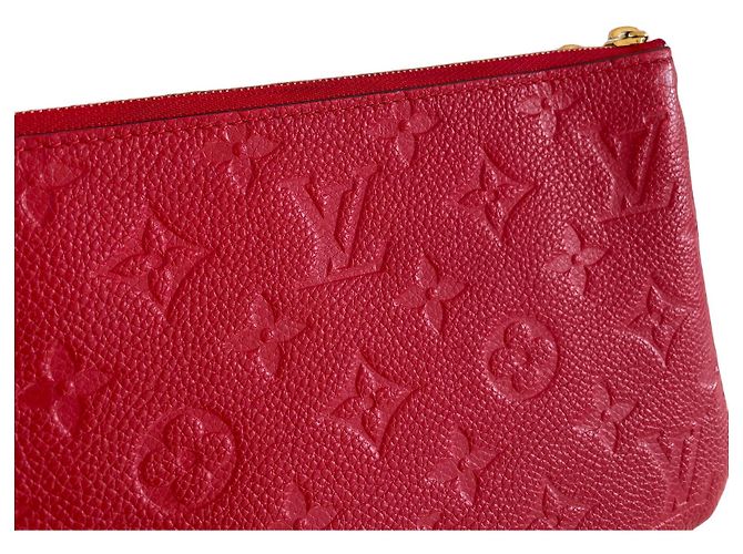 Pochette con zip foderata Louis Vuitton marine rouge blu navy a tracolla Rosso Bordò Blu scuro - vista 9