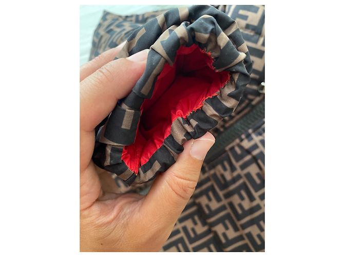 Doudoune fendi FF reversible mixte rouge marron - vue 7