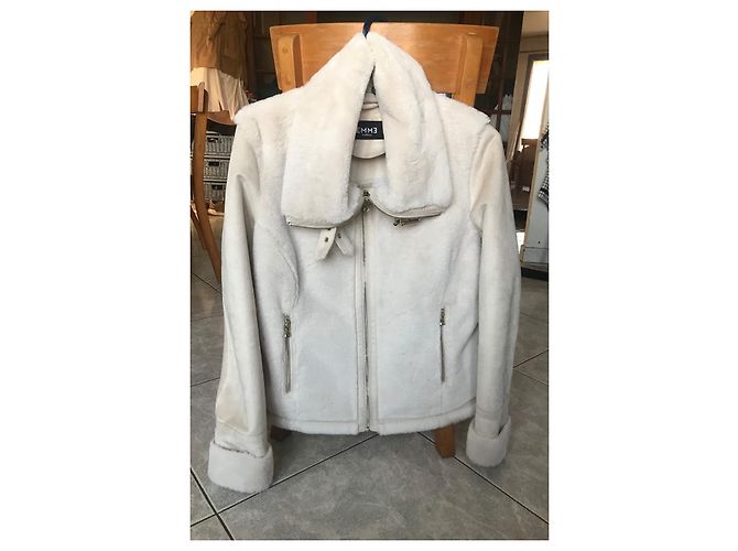 Chaqueta Emme Marella de piel sintética beige - vista 2