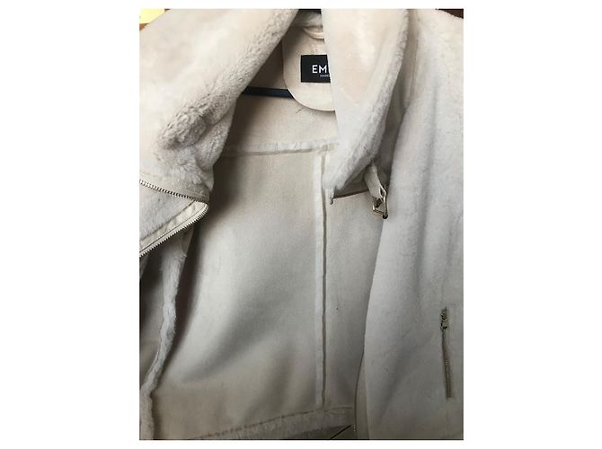Chaqueta Emme Marella de piel sintética beige - vista 5