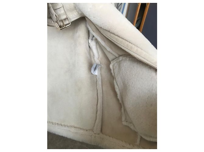 Chaqueta Emme Marella de piel sintética beige - vista 7