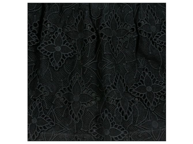 Falda Louis Vuitton en guipur de algodón negro - vista 2