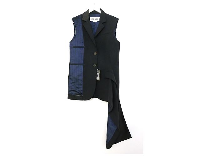 Autre Marque Monse PF19 Chaqueta deconstruida Azul marino - vista 2