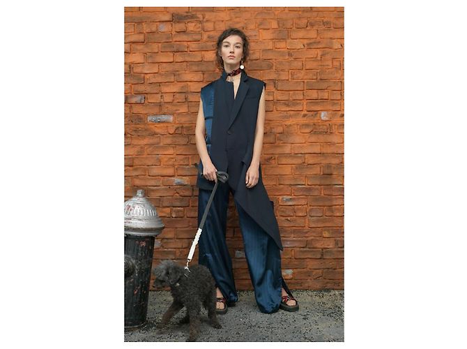 Autre Marque Monse PF19 Chaqueta deconstruida Azul marino - vista 4