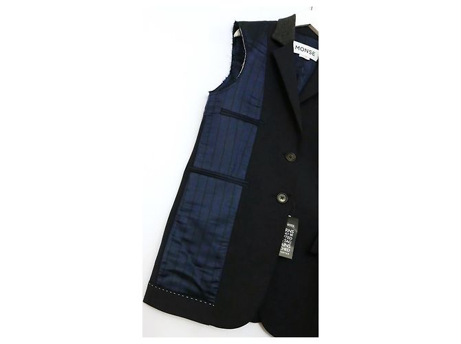 Autre Marque Monse PF19 Chaqueta deconstruida Azul marino - vista 7