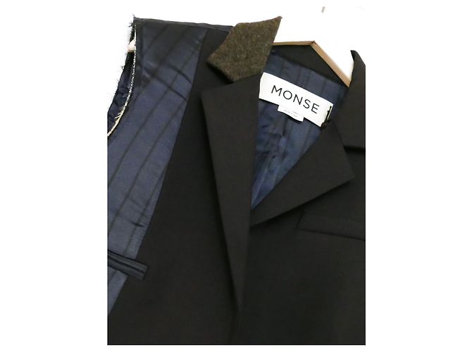 Autre Marque Monse PF19 Chaqueta deconstruida Azul marino - vista 8