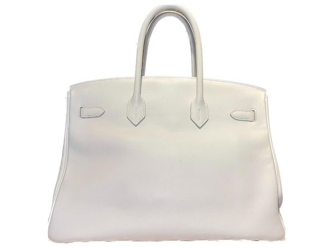 Borsa a mano Hermès Birkin 35 in pelle bianca Bianco - vista 4