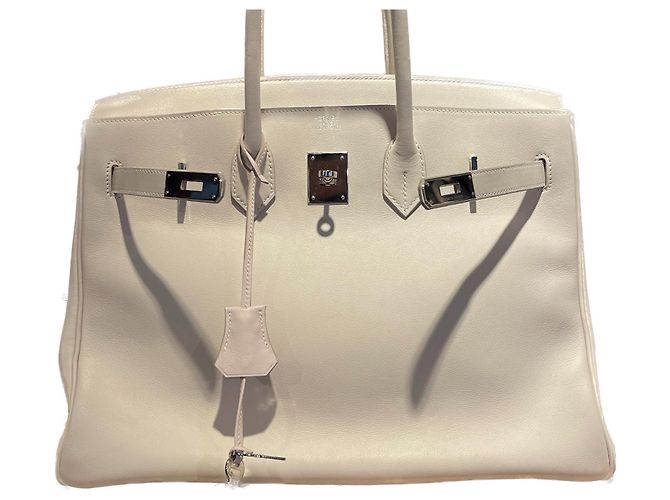 Borsa a mano Hermès Birkin 35 in pelle bianca Bianco - vista 5