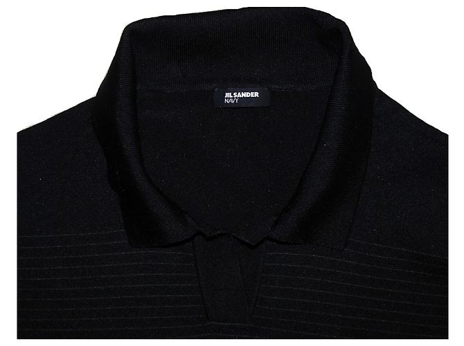 JIL SANDER POLO MANGAS CORTAS Gris antracita Azul marino - vista 2