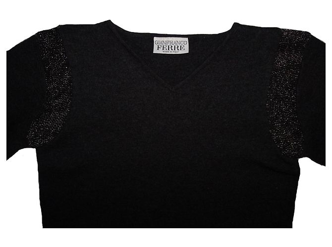 Gianfranco Ferre Vintage GIANFRANCO FERRE SEHR SELTENE VINTAGE BLUSE Anthrazitgrau - Ansicht 2