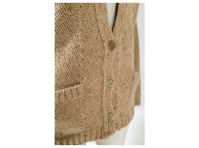 Sportmax Strickjacke aus Kaschmir und Wolle Beige - Ansicht 3