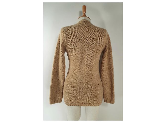 Sportmax Strickjacke aus Kaschmir und Wolle Beige - Ansicht 4