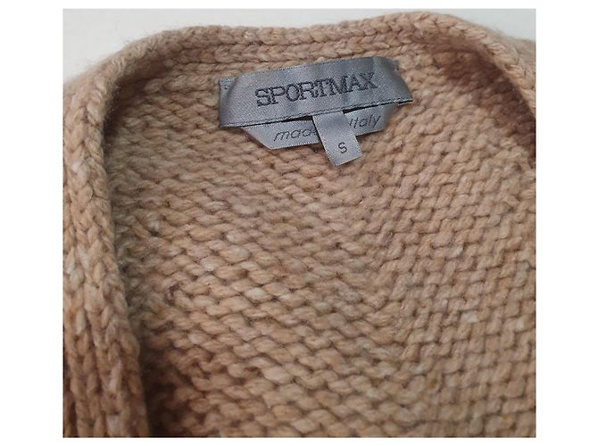 Sportmax Strickjacke aus Kaschmir und Wolle Beige - Ansicht 5
