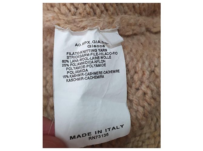 Sportmax Strickjacke aus Kaschmir und Wolle Beige - Ansicht 6