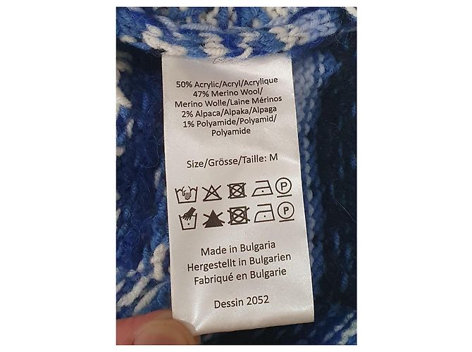 Baum und Pferdgarten Jumper Tank Weiß Blau Wolle - Ansicht 5