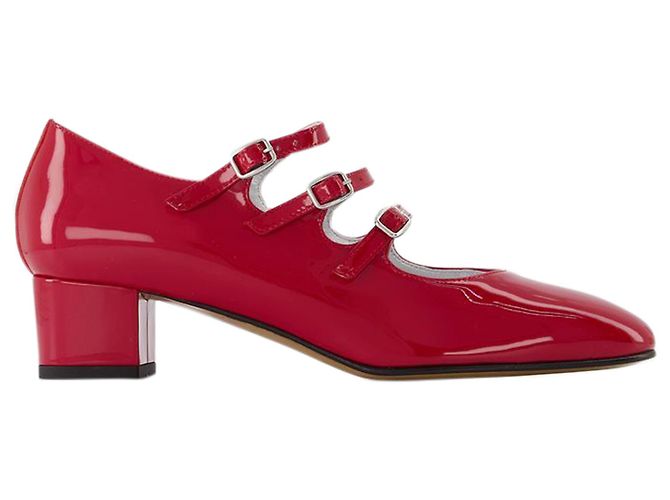 Chaussures Plates Ballet Oscar De La Renta En Daim Rouge Verni - Taille 39 - Neuf Avec Boîte