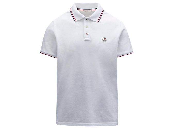 Moncler - Polo avec logo blanc - vue 5