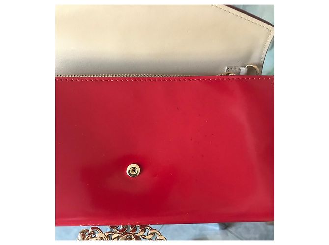 Pochette Max Mara Wallet Pocket Rossa Pelle Catena Dorata Rosso - vista 11
