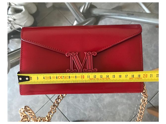 Pochette Max Mara Wallet Pocket Rossa Pelle Catena Dorata Rosso - vista 15