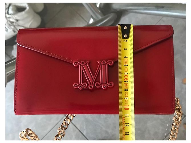 Pochette Max Mara Wallet Pocket Rossa Pelle Catena Dorata Rosso - vista 16