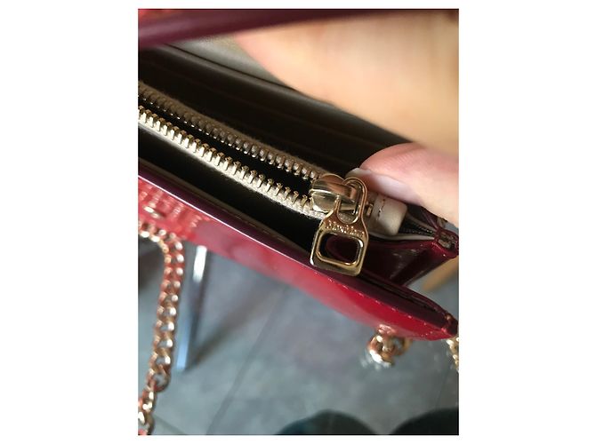 Pochette Max Mara Wallet Pocket Rossa Pelle Catena Dorata Rosso - vista 17