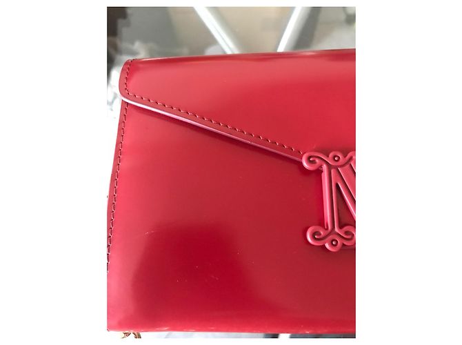 Pochette Max Mara Wallet Pocket Rossa Pelle Catena Dorata Rosso - vista 3
