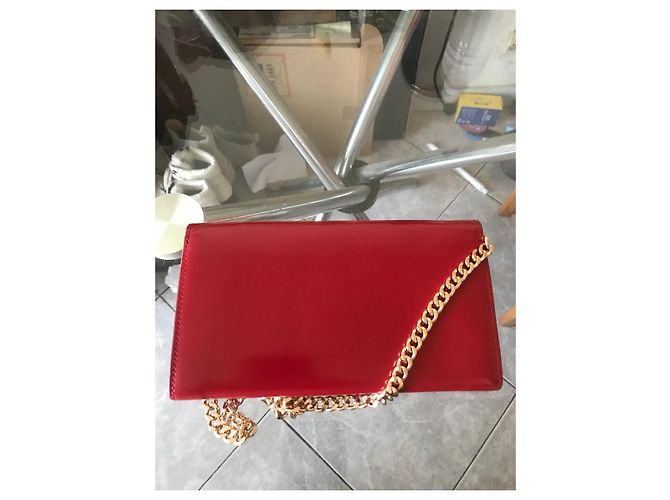 Pochette Max Mara Wallet Pocket Rossa Pelle Catena Dorata Rosso - vista 5