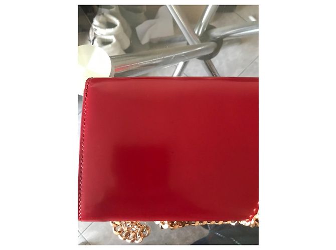 Pochette Max Mara Wallet Pocket Rossa Pelle Catena Dorata Rosso - vista 6