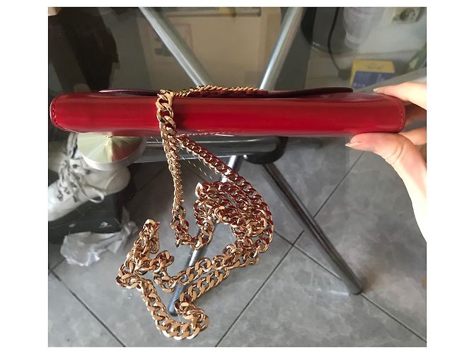 Pochette Max Mara Wallet Pocket Rossa Pelle Catena Dorata Rosso - vista 7
