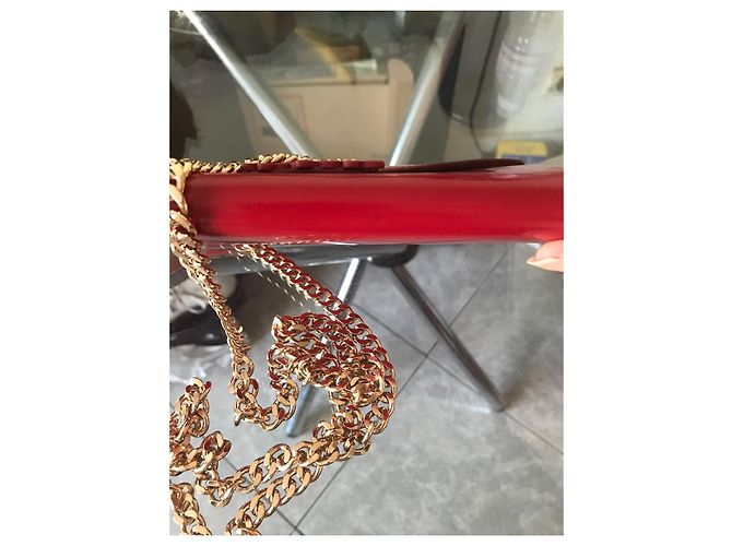 Pochette Max Mara Wallet Pocket Rossa Pelle Catena Dorata Rosso - vista 9