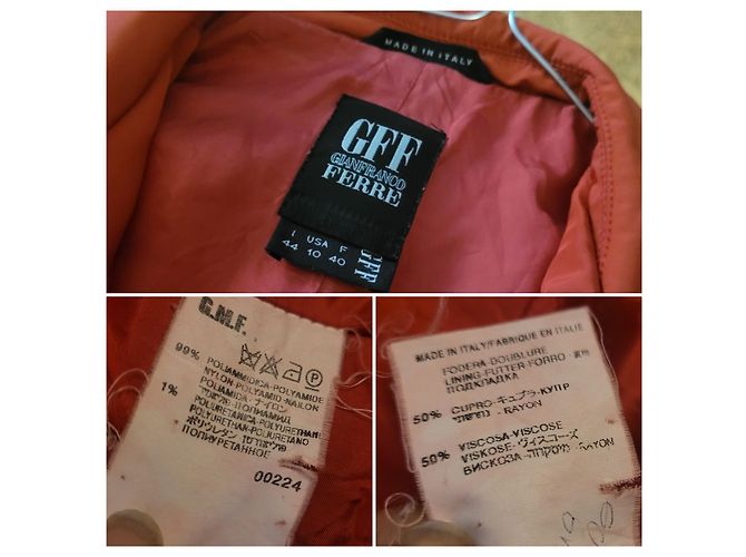Gianfranco Ferre Vintage GFF Ferré Roter wasserdichter Trenchcoat - Ansicht 7