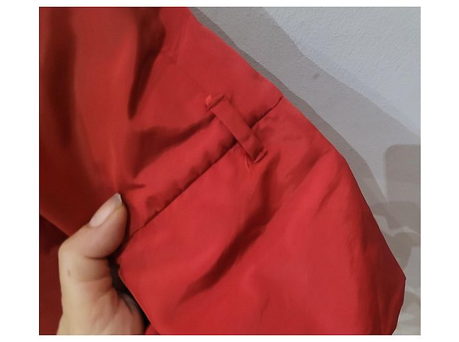Gianfranco Ferre Vintage GFF Ferré Roter wasserdichter Trenchcoat - Ansicht 8