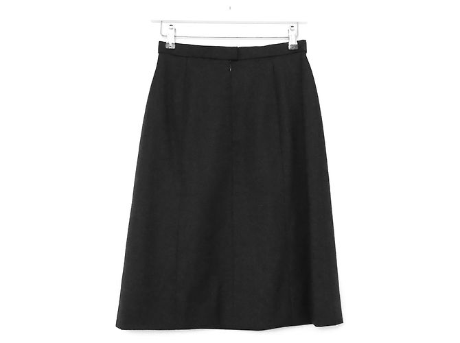 CHANEL AW96 Falda de lana gris Gris antracita - vista 4