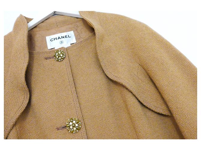 Chanel Resort 2015 Kamel Boucle Cape Jacke Karamell - Ansicht 6