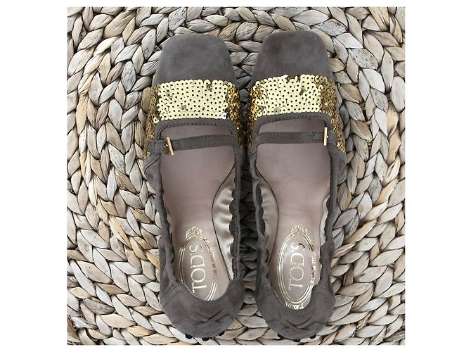 Bailarinas Tod's de ante beige - vista 2