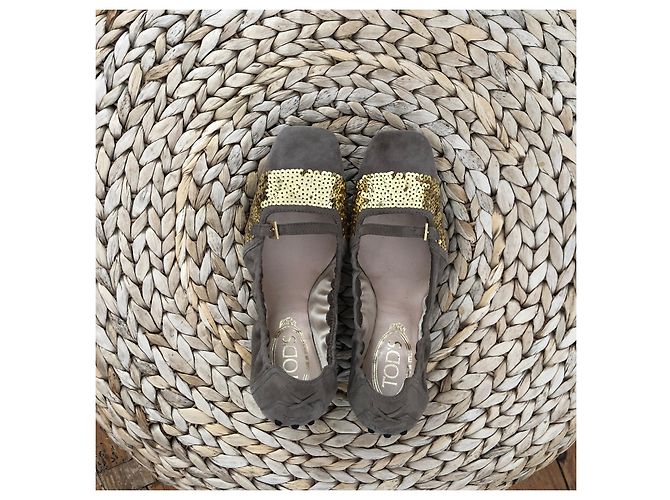 Bailarinas Tod's de ante beige - vista 3