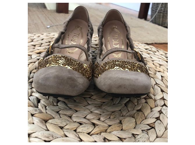 Bailarinas Tod's de ante beige - vista 4