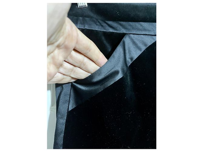 Diane Von Furstenberg DvF Louis verkürzte Samthose, US-Grösse 6 Schwarz - Ansicht 4