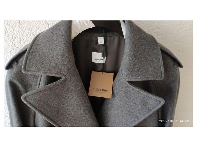 ABRIGO WILSFORD DE CASHMERE GRIS DE BURBERRY - vista 2