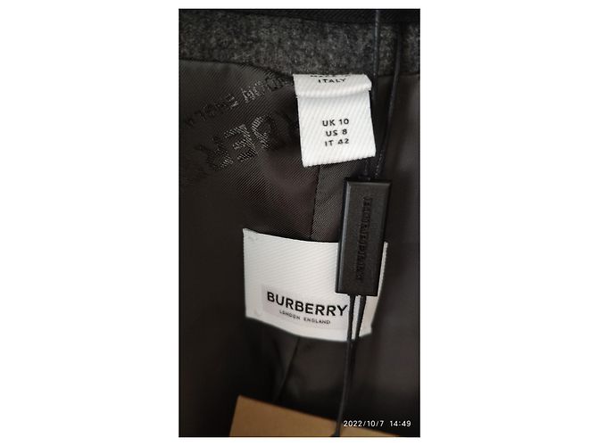 ABRIGO WILSFORD DE CASHMERE GRIS DE BURBERRY - vista 4