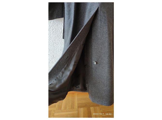 ABRIGO WILSFORD DE CASHMERE GRIS DE BURBERRY - vista 7