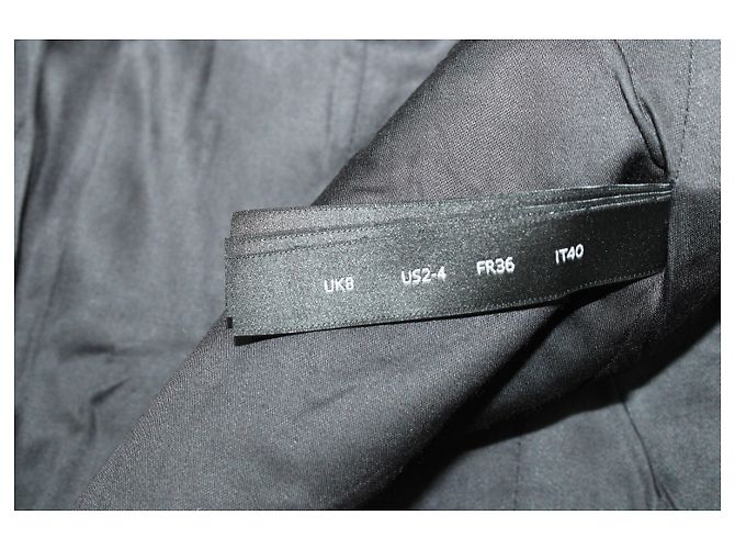 Autre Marque Mit Perlmutt gefütterte, einreihige Jacke aus schwarzer Bio-Baumwolle - Ansicht 5