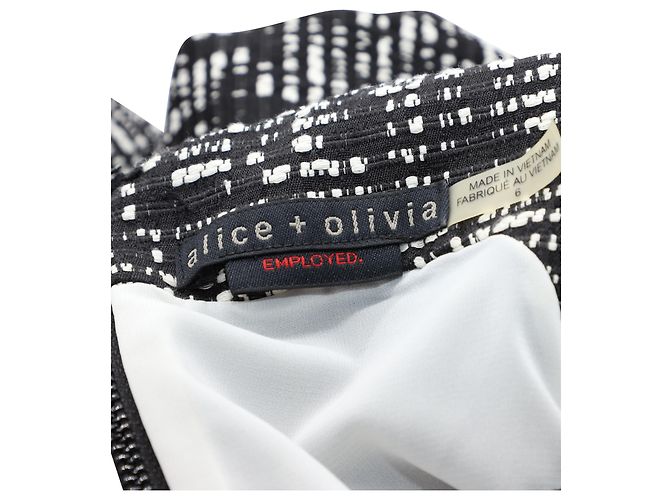 Vestido de tweed de Alice + Olivia Janette en algodón negro - vista 4