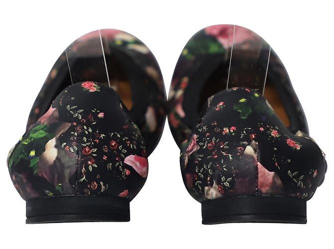 Givenchy Ballerinas mit Blumenmuster aus schwarzem Leder - Ansicht 4