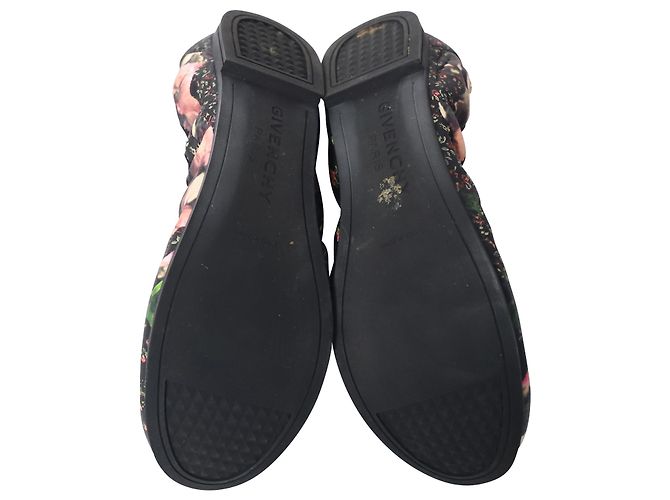 Givenchy Ballerinas mit Blumenmuster aus schwarzem Leder - Ansicht 5