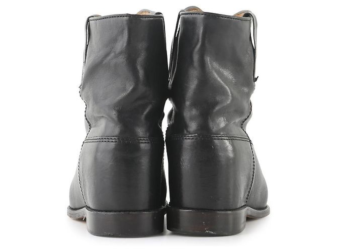 Botas Biker Isabel Marant Etoile de couro preto - vista 4