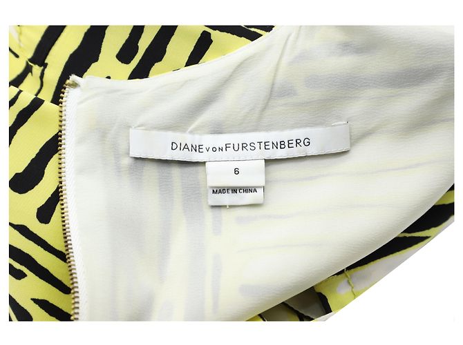 Vestido casual estampado Hayley de Diane Von Furstenberg en algodón amarillo - vista 2