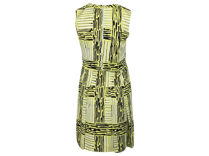 Vestido casual estampado Hayley de Diane Von Furstenberg en algodón amarillo - vista 4