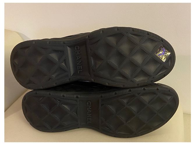 Cambon Chanel nuove sneakers alte invernali Blu scuro - vista 2