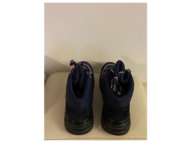 Cambon Chanel nuove sneakers alte invernali Blu scuro - vista 4